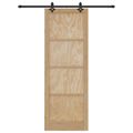 vidaXL Posuvné dvere Prírodná a čierna 83 x 232 cm Borovicový masív