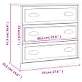 vidaXL Komoda dymový dub 70x35,5x67,5 cm spracované drevo