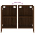 vidaXL TV nástenné skrinky 2ks hnedý dub 40,5x30x60cm kompozitné drevo