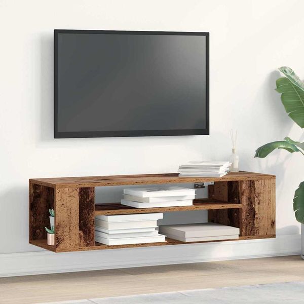 vidaXL TV skrinka Staré drevo 100 x 30 x 26,5 cm Kompozitné drevo