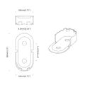 vidaXL Konzola na šatník 12 ks Biely zinok 40 x 18 x 10 mm Železo