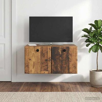 vidaXL Nástenná TV skrinka 59,5 x 41 x 30 cm Staré drevo