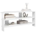 vidaXL RohováTVskriňa 102x40,5x45cm Vysoko lesklá biela
