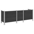 vidaXL Plot pre odpadkový kôš Sivá 315 x 85 x 115 cm Hliník a WPC