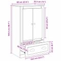 vidaXL Highboard Remeselný dub 60 x 35,5 x 103,5 cm Kompozitné drevo