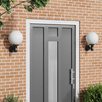 vidaXL Exteriérové nástenné svietidlo 2 pcs Čierna 28 x 25 x 38 cm