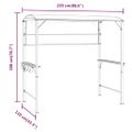 vidaXL Altánok so strechou 220x110x200 cm krémový