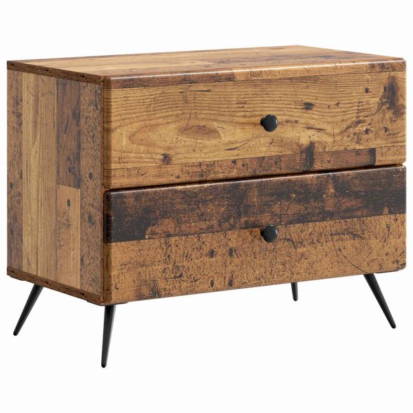 vidaXL Nočný stolík Staré drevo 62 x 34,5 x 47,5 cm Kompozitné drevo