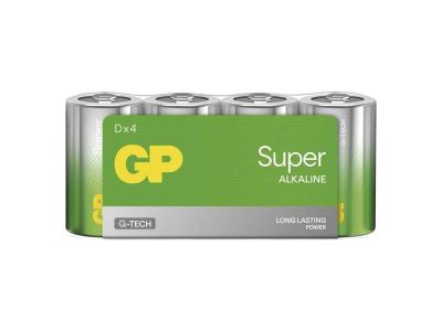 Batéria D (R20) alkalická GP Super 4ks / shrink