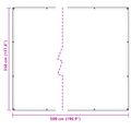 vidaXL Plachta 350 gsm Priehľadná 5 × 3,5 m PVC