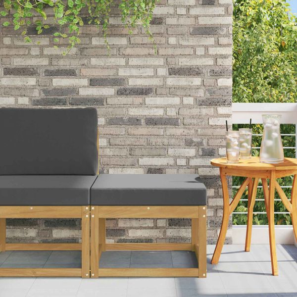 vidaXL Outdoor Hocker Pevné akáciové drevo Biela