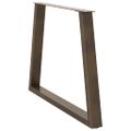 vidaXL Nohy k jedálenskému stolu v tvare V, 2 ks, prírodná oceľ, 90 x (72-73,3) cm, oceľ