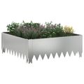 vidaXL Obrubník trávnika 60 x 60 x 20 cm Oceľ Strieborná