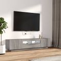 vidaXL 2-dielna súprava TV skriniek s LED sivá sonoma spracované drevo