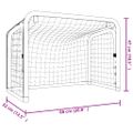 vidaXL Hokejová bránka a sieť červeno-čierna 68x32x47cm oceľ+polyester