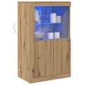 vidaXL LED komoda 60,5 x 37 x 100 cm Kompozitné drevo Remeselný dub