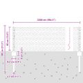 vidaXL Hexagonálny plot s stĺpom 25 x 0,4 m PVC potiahnutá oceľ Zelená
