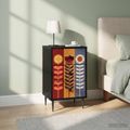 vidaXL Nočný stolík ESSEN 2 ks Čierny dub 36 x 33 x 61 cm