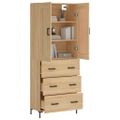 vidaXL Vysoká skrinka dub sonoma 69,5x34x180 cm spracované drevo