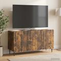 vidaXL TV skrinka 99 x 34,5 x 52 cm Dymový dub Kompozitné drevo