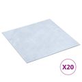 vidaXL Samo-lepiace podlahové dosky Biely mramor 30,5 x 30,5 cm 20 ks