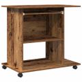 vidaXL počítačový stôl Old Wood 80x50x75 cm Engineered Wood