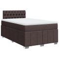 vidaXL Boxspring posteľ s matracom tmavohnedá 120x190 cm látka