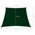 vidaXL Tieniaca plachta, oxford, lichobežníková 3/5x4 m, tmavozelená