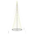 vidaXL LED vianočný stromček s 455 LED-i Teplá biela 399 cm Kov