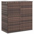 vidaXL Záhradný úložný box z polyratanu 100x49x103,5 cm hnedý
