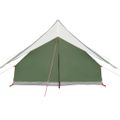 vidaXL Rodinný stan so strechou Zelená a biela 256 x 256 x 185 cm