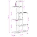 vidaXL Stojan na rastliny Biela 68 x 23,5 x 140 cm