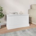 vidaXL Úložný box lesklý biely 70x40x38 cm spracované drevo