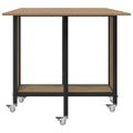 vidaXL Skladací jedálenský stôl s kolieskami 130 x 80 x 76,5 cm