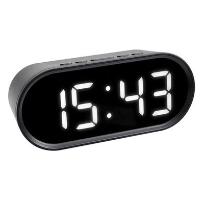 60.2025.01 TFA digitálny budík s inverzným displejom, biele LED čísla, 2 úrovne jasu, USB