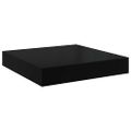 vidaXL Plávajúce nástenné police 4ks, lesklé čierne 23x23,5x3,8cm, MDF