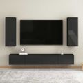 vidaXL TV skrinky 2 ks, lesklé čierne 30,5x30x90 cm, kompozitné drevo