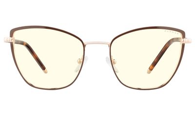 GUNNAR kancelárske/hermé okuliare ERIKA COFFEE/GOLD číre sklá BLF 35 GUNNAR focus