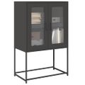 vidaXL Highboard Black 68x39x107 cm Oceľ