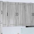 vidaXL Dvierka na umývačku Kalmar Sivý Sonoma 80 x 31 x 100 cm