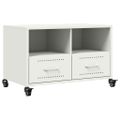 vidaXL TV skrinka biela 68x39x43,5 cm oceľ