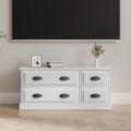 vidaXL TV skrinka lesklá biela 100x35,5x45 cm kompozitné drevo