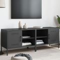 vidaXL TV skrinky 2 ks čierne 68x39x50,5 cm oceľ