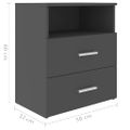 vidaXL Nočné stolíky 2 ks sivé 50x32x60 cm