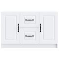 vidaXL Servírovacia skriňa Biela 89 x 34,5 x 57 cm Kompozitné drevo