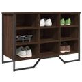 vidaXL Botník hnedý dub 90x38x61,5 cm kompozitné drevo
