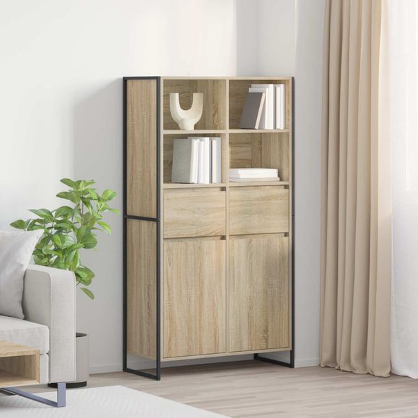 vidaXL Servírovacia skriňa so zásuvkou 2 pcs Sonoma 81 x 36 x 150.5 cm