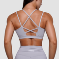 Športová podprsenka FIT Mist Grey - GymBeam, veľkosť XS, veľkosť oblečenia XS
