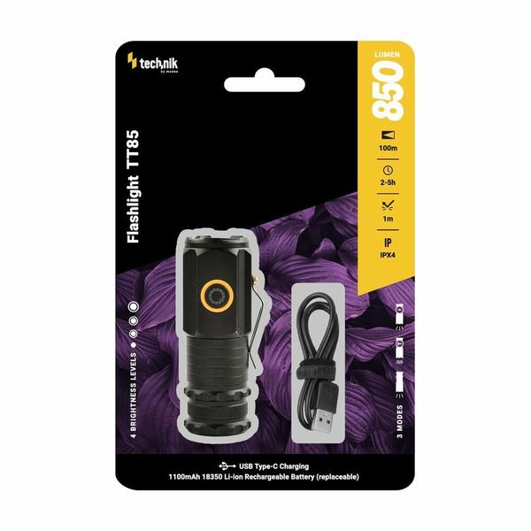 Technik MT-TT85 baterka TT85 (+1x18350 1100mAh) 3xP35 LED (850 lm)