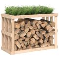 vidaXL Vonkajší držiak na polená 108x52x74 cm masívna borovica